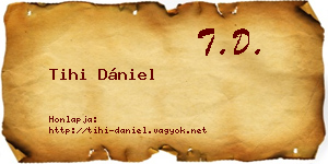 Tihi Dániel névjegykártya
